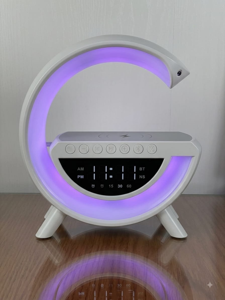 G-SHAPE SMART LED ALARM CLOCK - "RGB Wireless Charger Speaker"